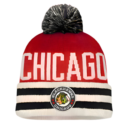 Chicago Blackhawks 2025 Winter Classic Knit Pom Hat