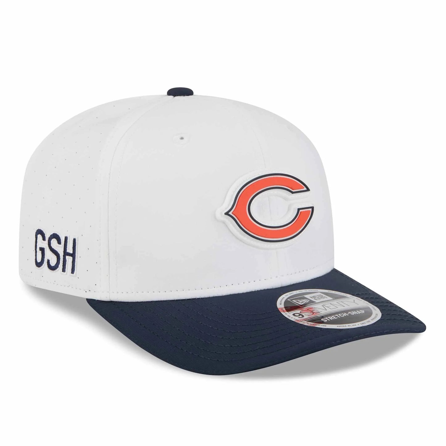 Chicago Bears Training White C 9SEVENTY Stretch Snap New Era Hat
