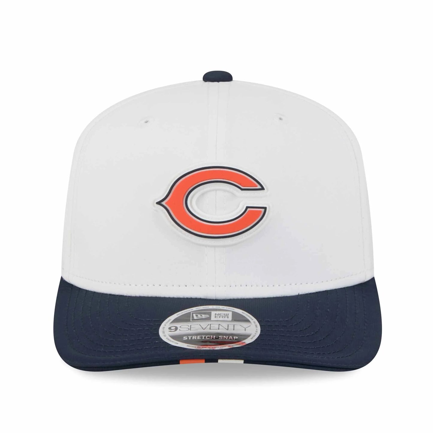 Chicago Bears Training White C 9SEVENTY Stretch Snap New Era Hat