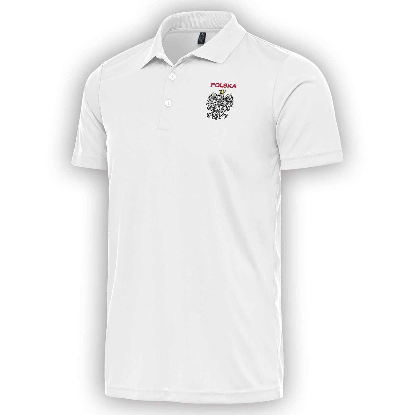 Polska Antiqua Mens Polo Shirt Embroidered Eagle & Poland