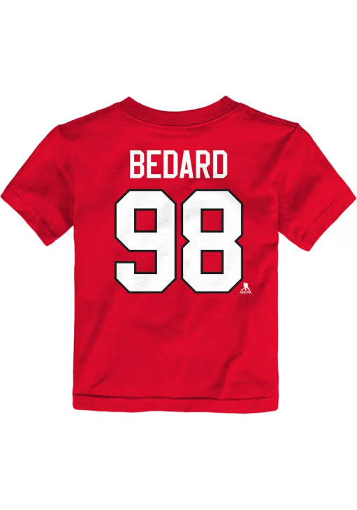 Bedard Chicago Blackhawks Toddler Red Short Sleeve Player T-Shirt