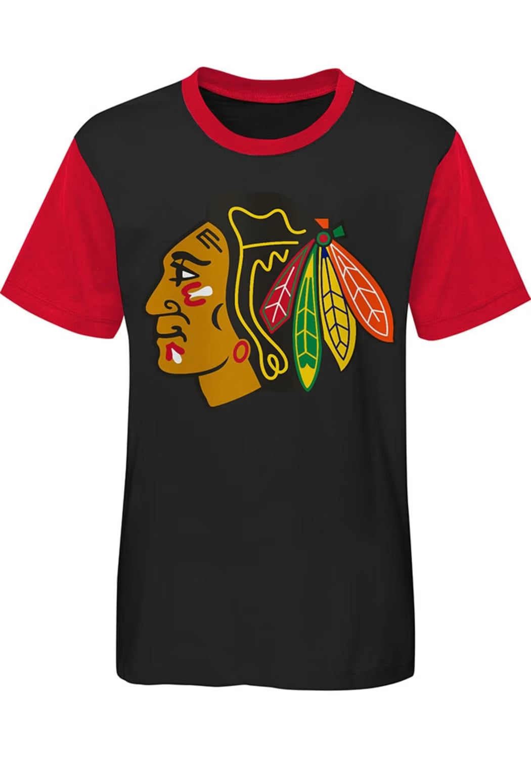 Chicago Blackhawks Youth Black Winning Streak Short Sleeve T-Shirt