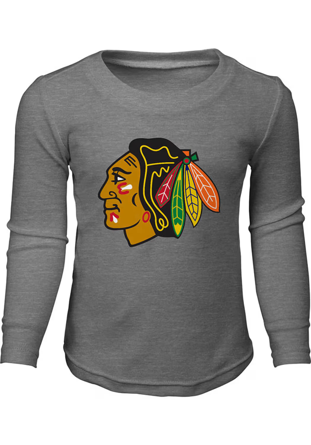 Chicago Blackhawks Boys Toddler Primary Logo PJ Set - Grey
