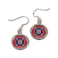 Chicago Fire Round Earrings