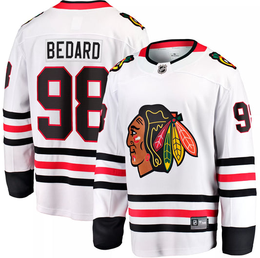 conor bedard white jersey 98 number