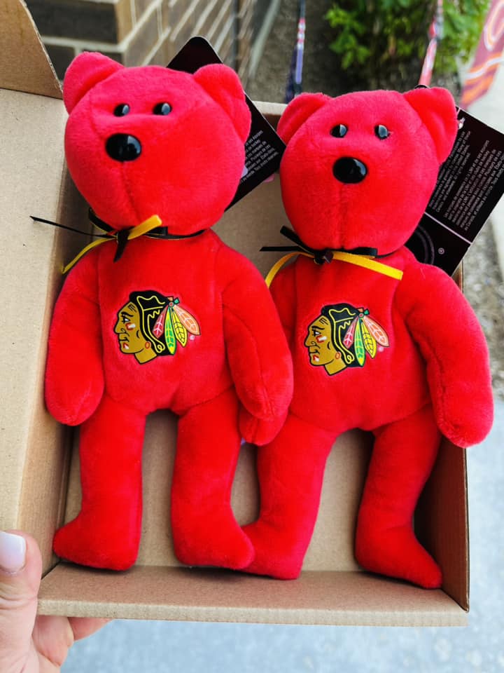 Hawks Red Bear Beanie Baby