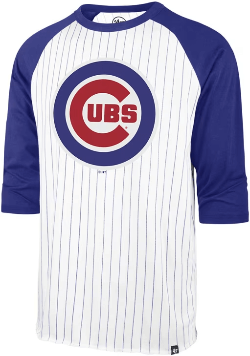 '47 Brand Chicago Cubs Baseball T-Shirts 3/4 Sleeve