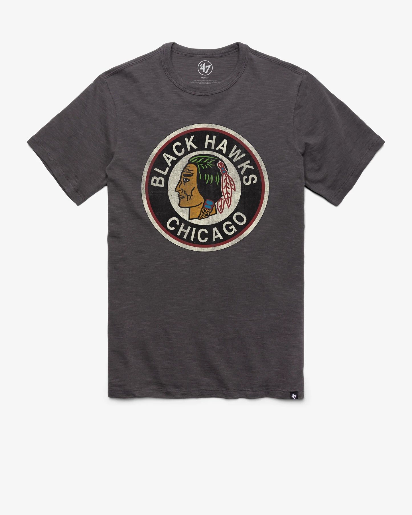 Chicago Blackhawks Charcoal Vintage Grit ’47 Scrum Tee