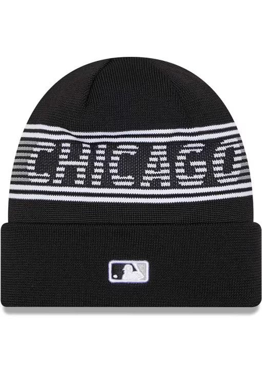New Era Chicago White Sox Black 2024 Clubhouse Knit Mens Knit Hat