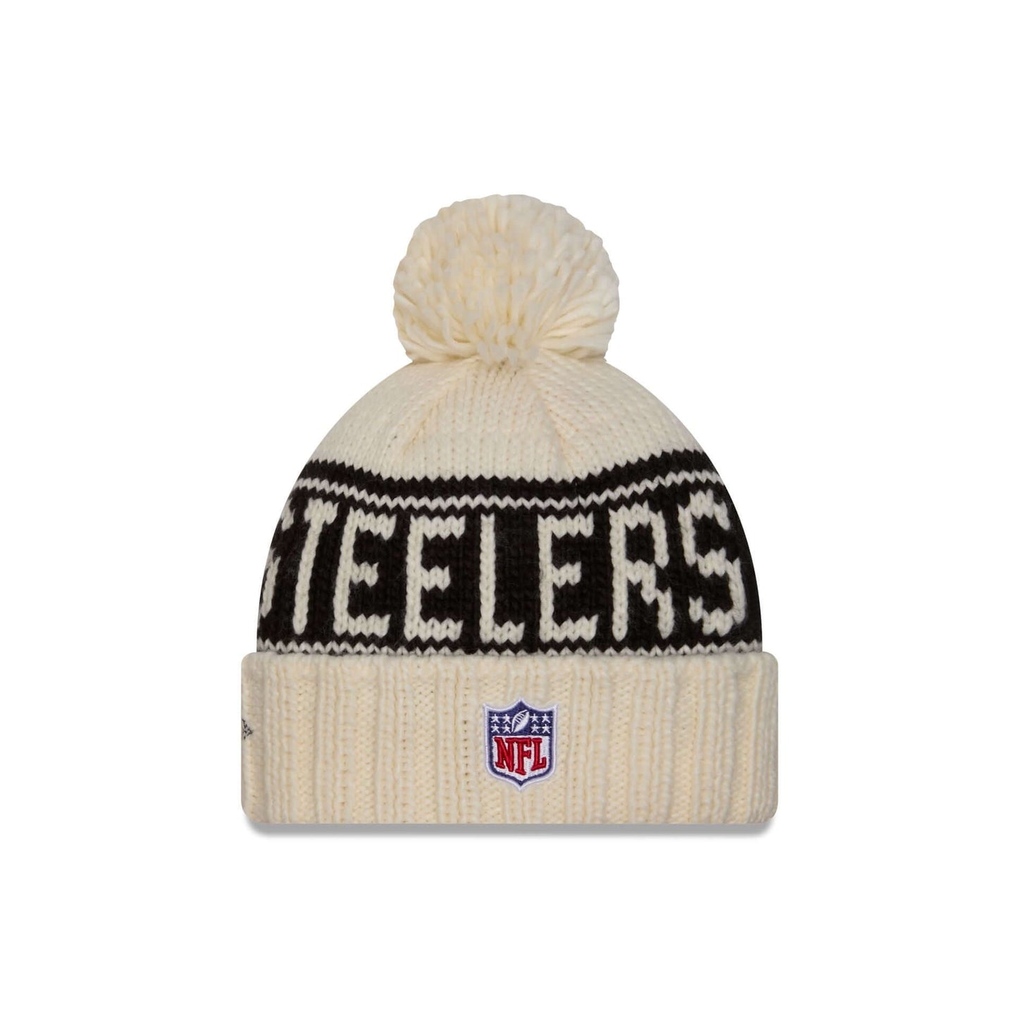 The Pittsburgh Steelers NFL On-Field 2024 Women Cold Weather Chrome Pom Knit Hat