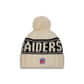 NFL On-Field 2024 Las Vegas Raiders Cold Weather Chrome Pom Knit Hat for Womens