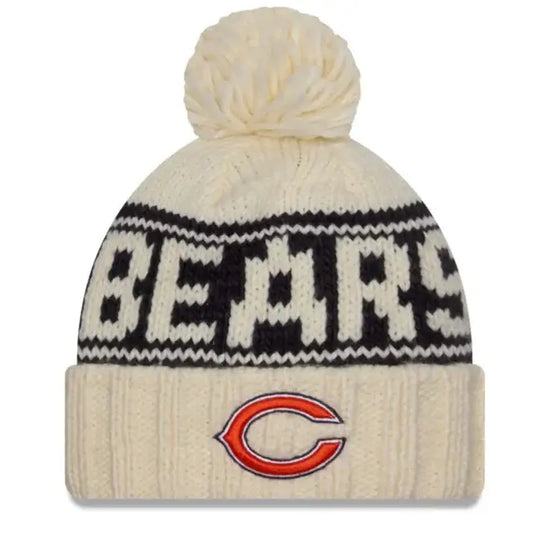 Chicago Bears Women's 2024 NFL ON-FIELD  Pom Knit Hat with "C"