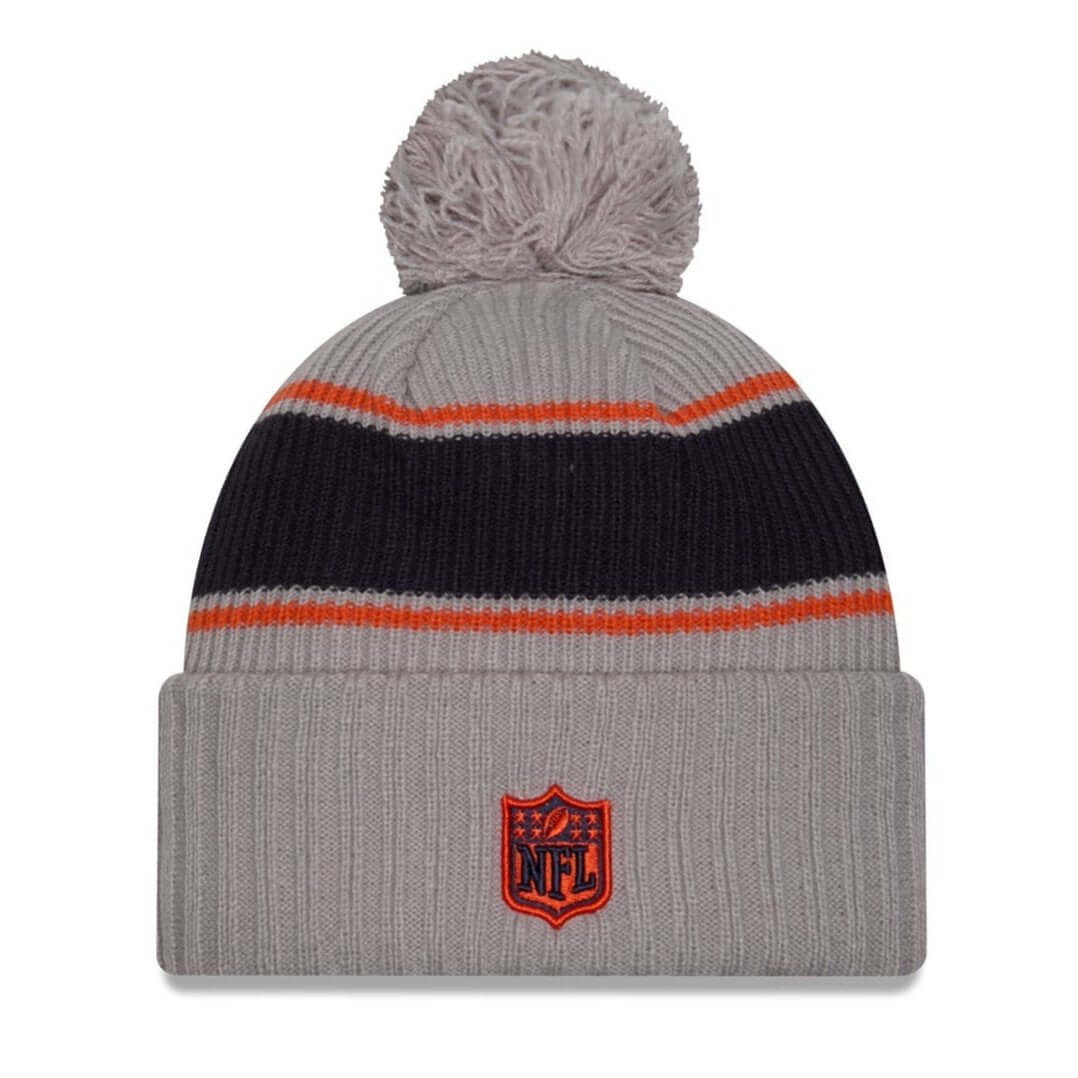 Bears NFL ON FIELD 2024 Cold Weather Gray Pom Knit with "C" NEW ERA
