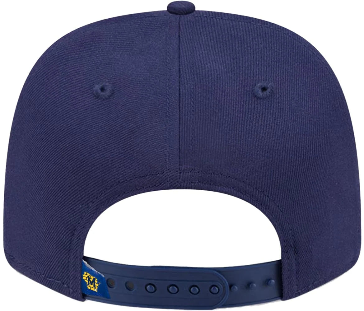 New Era Milwaukee Brewers Player Replica 9SEVENTY Stretch Snap Adjustable Hat - Navy Blue