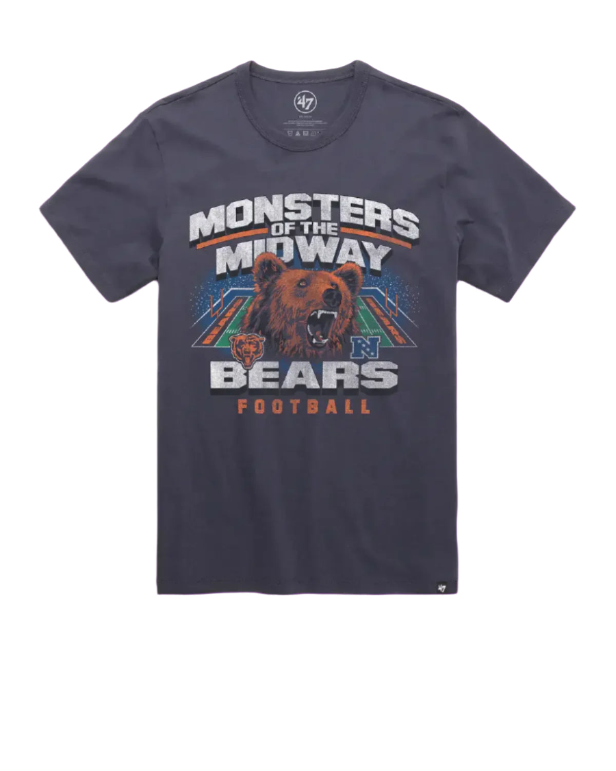 bears monsters of the midway shirt Chicago Bears 47 Brand Regional T-Shirt Small Blue