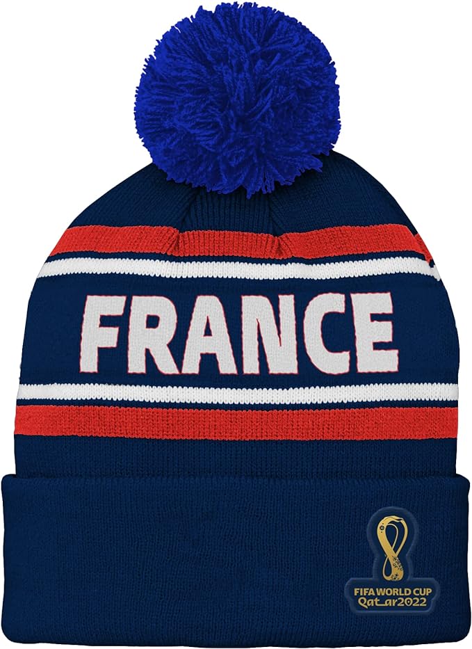 Men's FIFA World Cup Country Premium Bobble Cuff Pom Hat "FRANCE"
