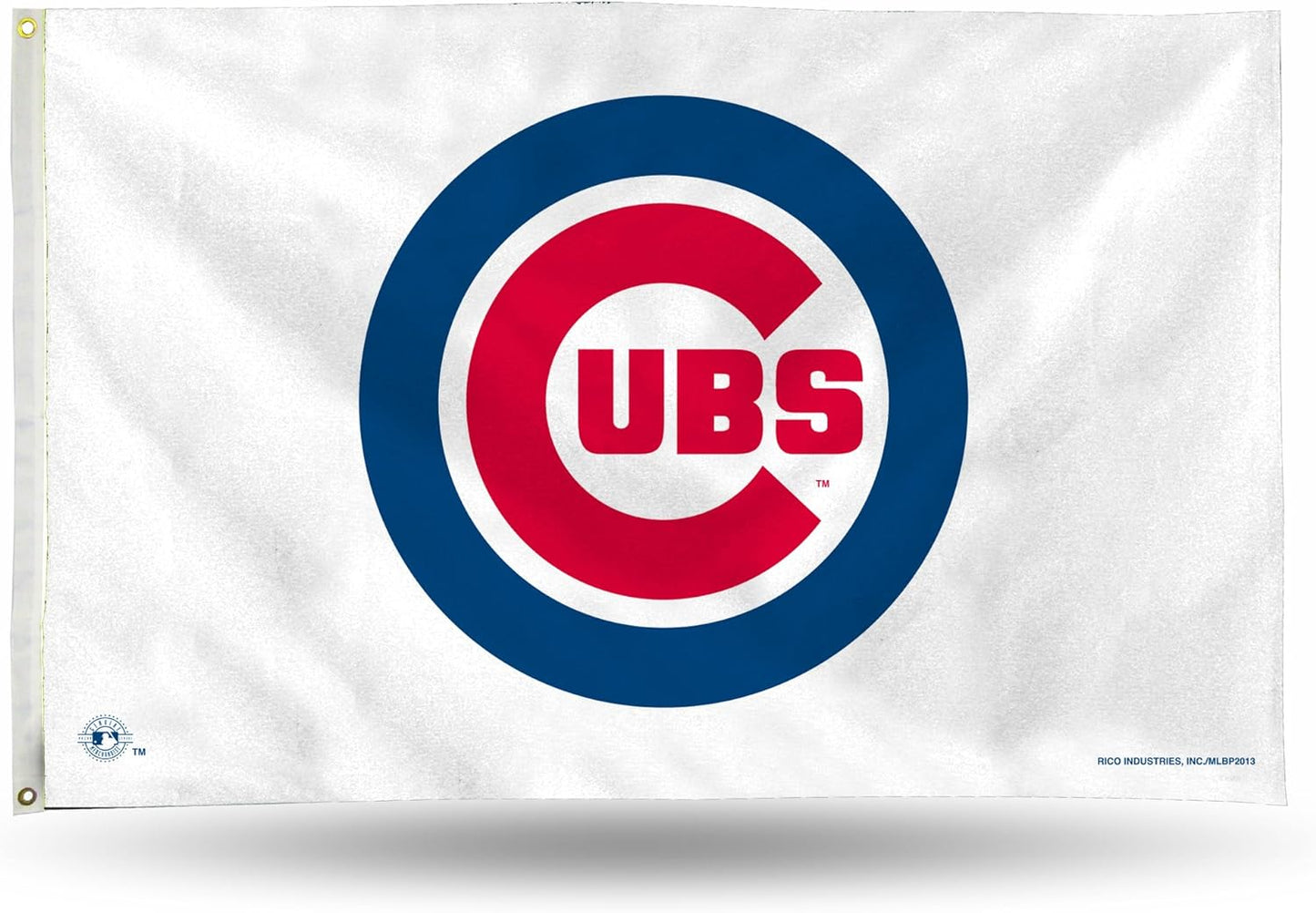 Chicago Cubs 3' x 5' White Logo Banner Flag by Rico
