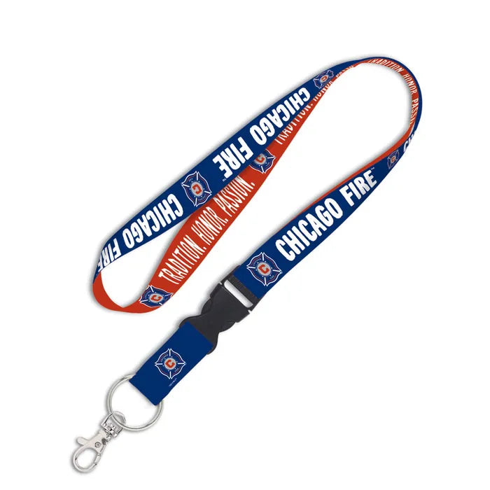 Chicago Fire Lanyard - Detachable Buckle 1"