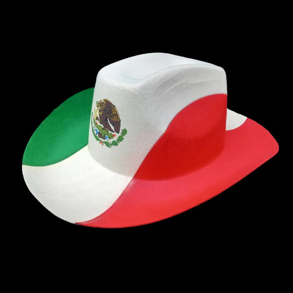 Mexico National Colors Cowboy Hat