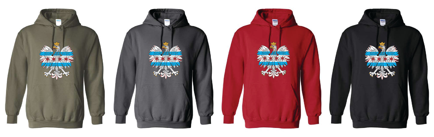 Polish Eagle Hoodie With Chicago flag Logo