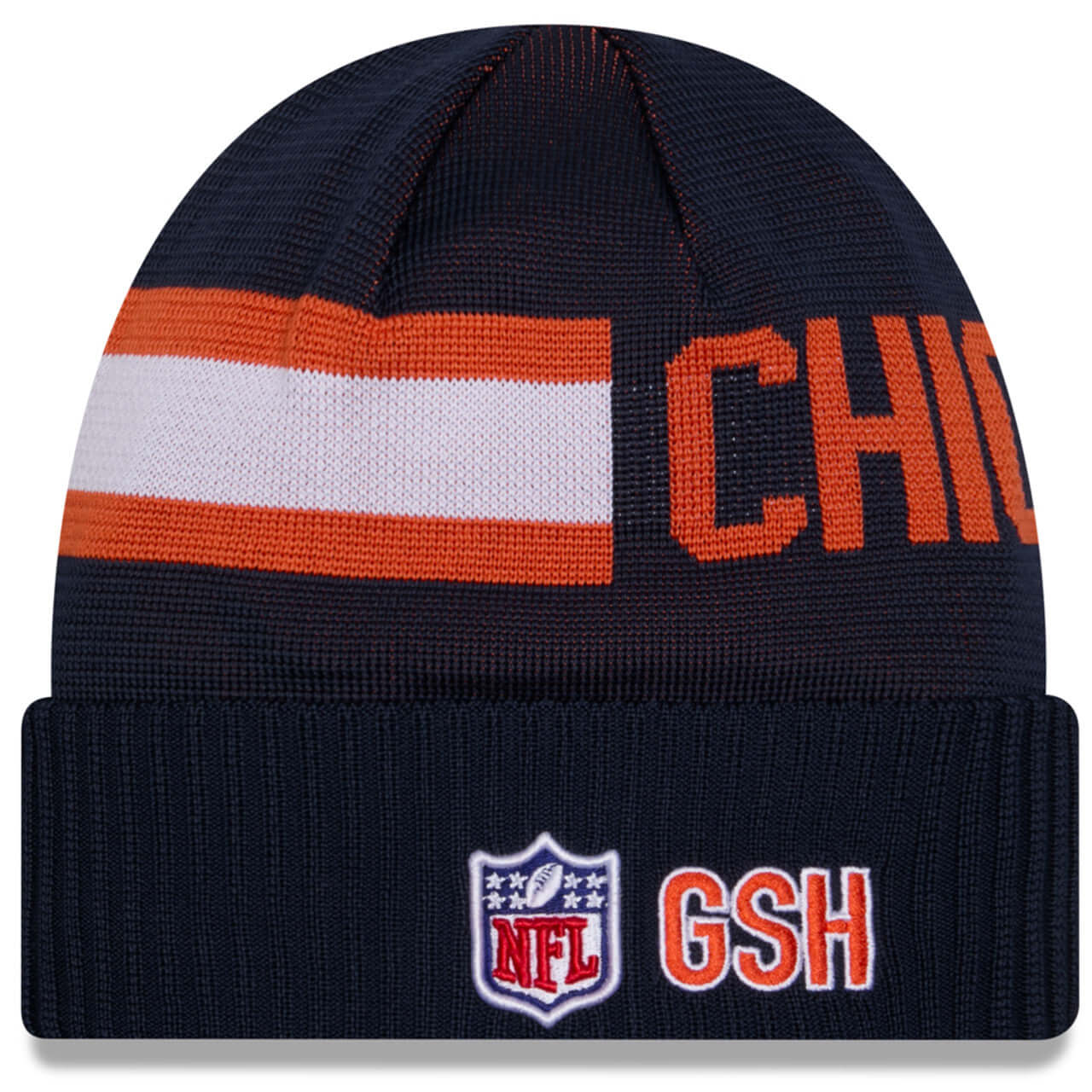 New Era Chicago Bears Navy Blue 2024 Sideline Tech Mens Knit Beanie Hat