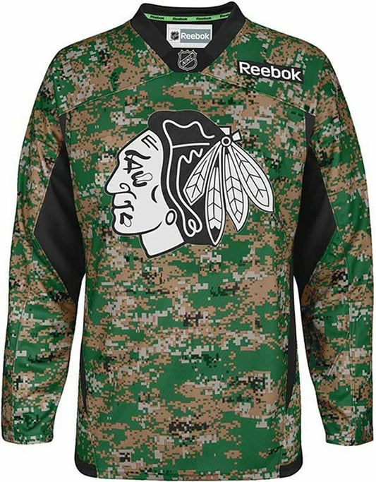 Chicago Blackhawks Jersey Stitched Digital Camo