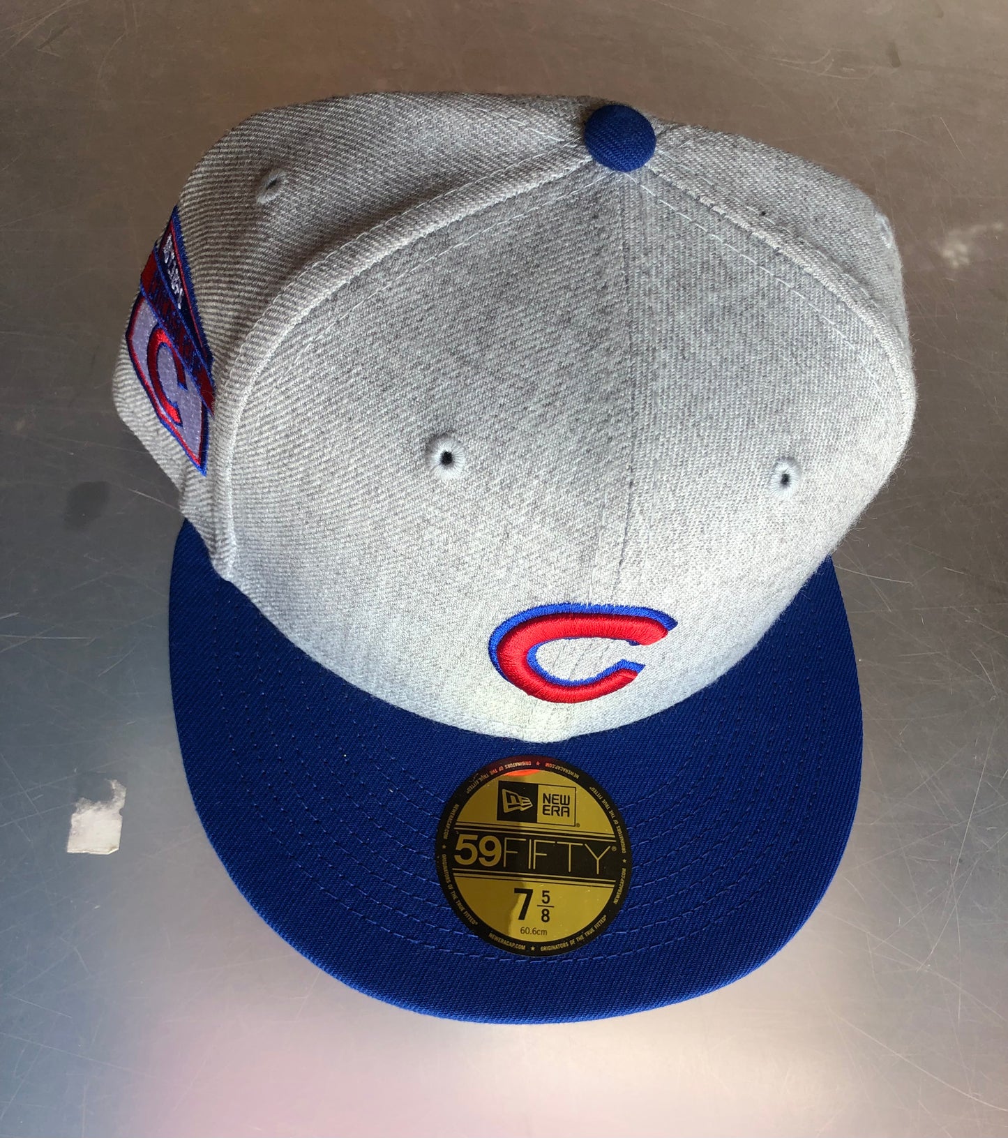 Chicago Cubs New Era  Heather patch 59FIFTY Fitted Hat Grey