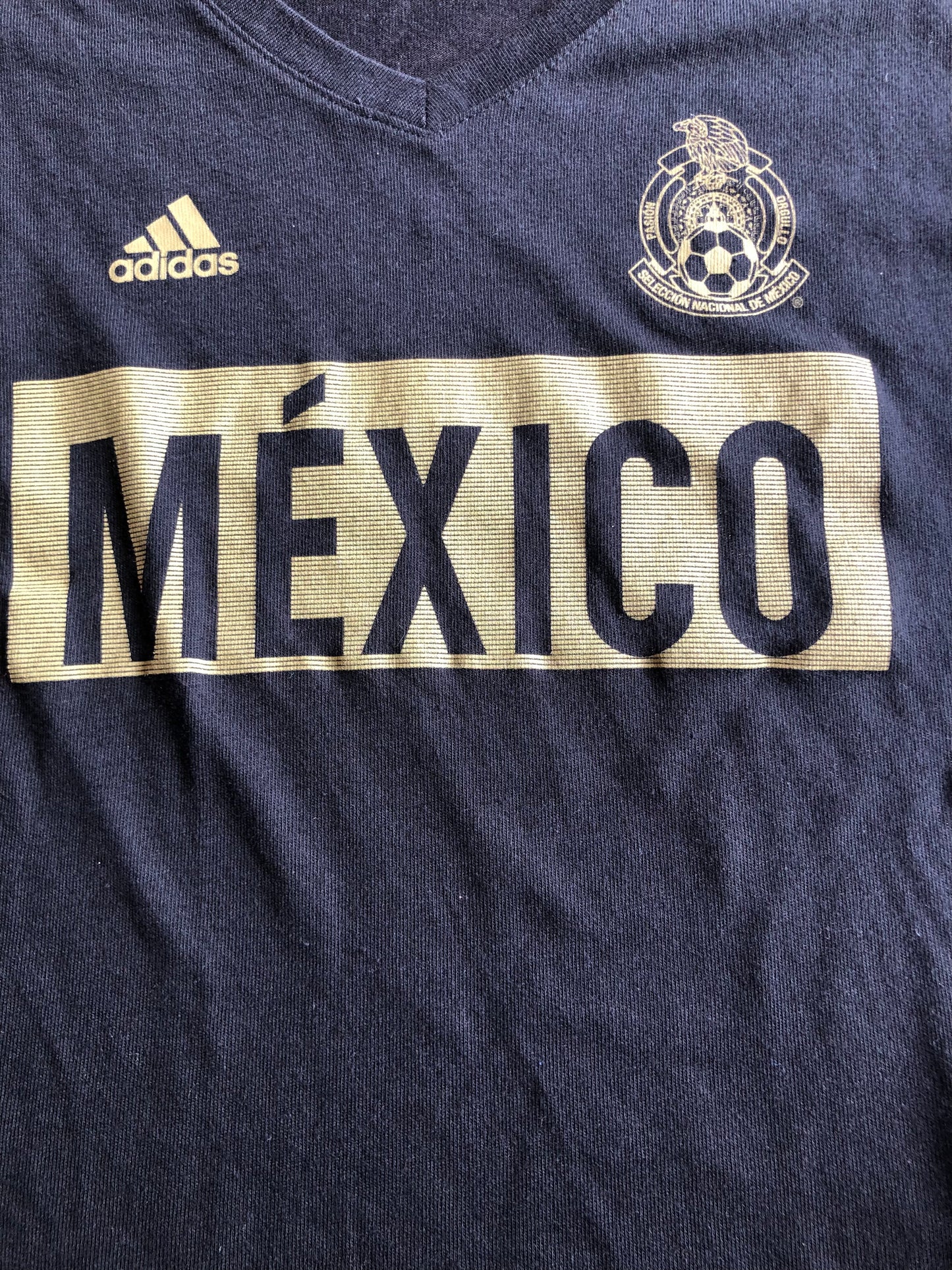 Mexico Adidas Women's Black V-Neck