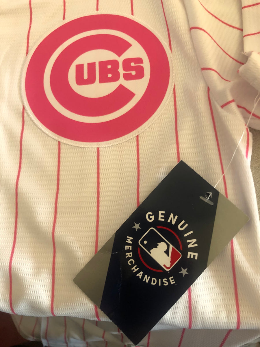 MLB Chicago Cubs Youth Replica Pink Jersey, Medium