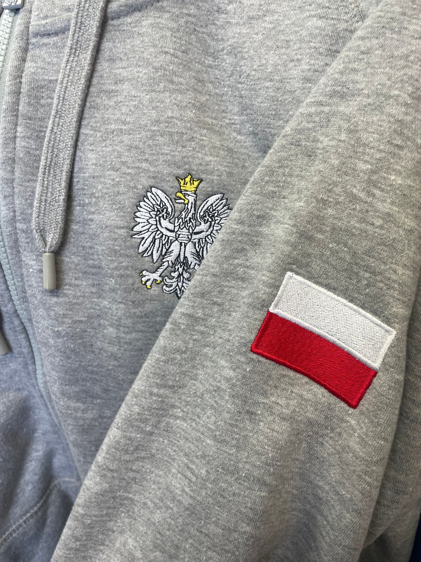 Antigua Polska Victory Full Zip Hoodie with Eagle Emblem