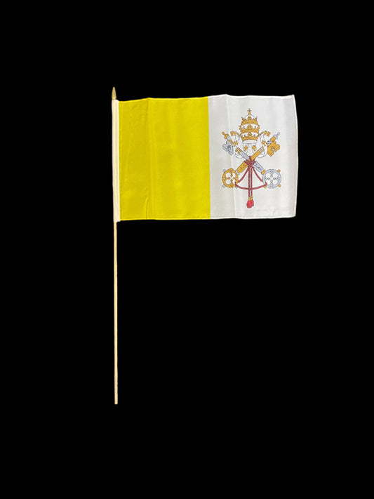 Vatican 12"x18" Stick Flag (2-PACK)