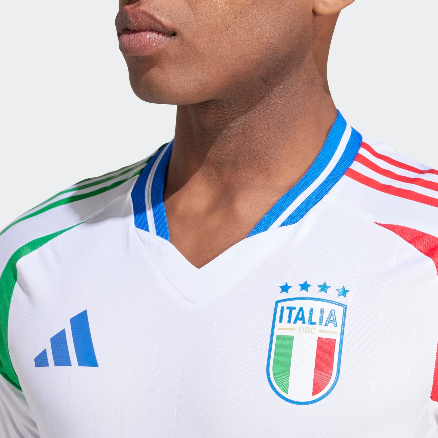 Adidas Men Adult Soccer Italy 2024 Authentic Away Jersey - White HEAT.RDY