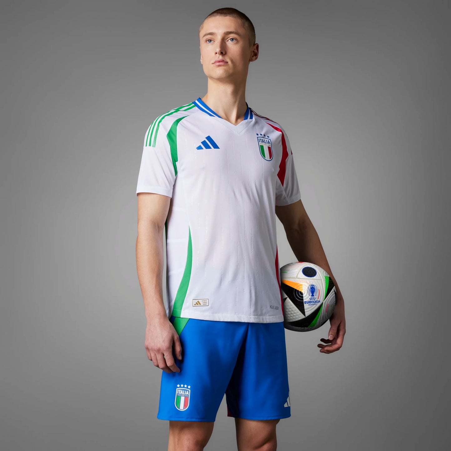 Adidas Men Adult Soccer Italy 2024 Authentic Away Jersey - White HEAT.RDY