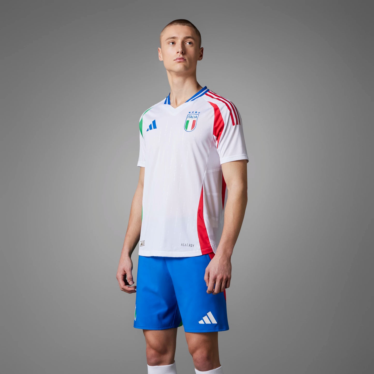 Adidas Men Adult Soccer Italy 2024 Authentic Away Jersey - White HEAT.RDY
