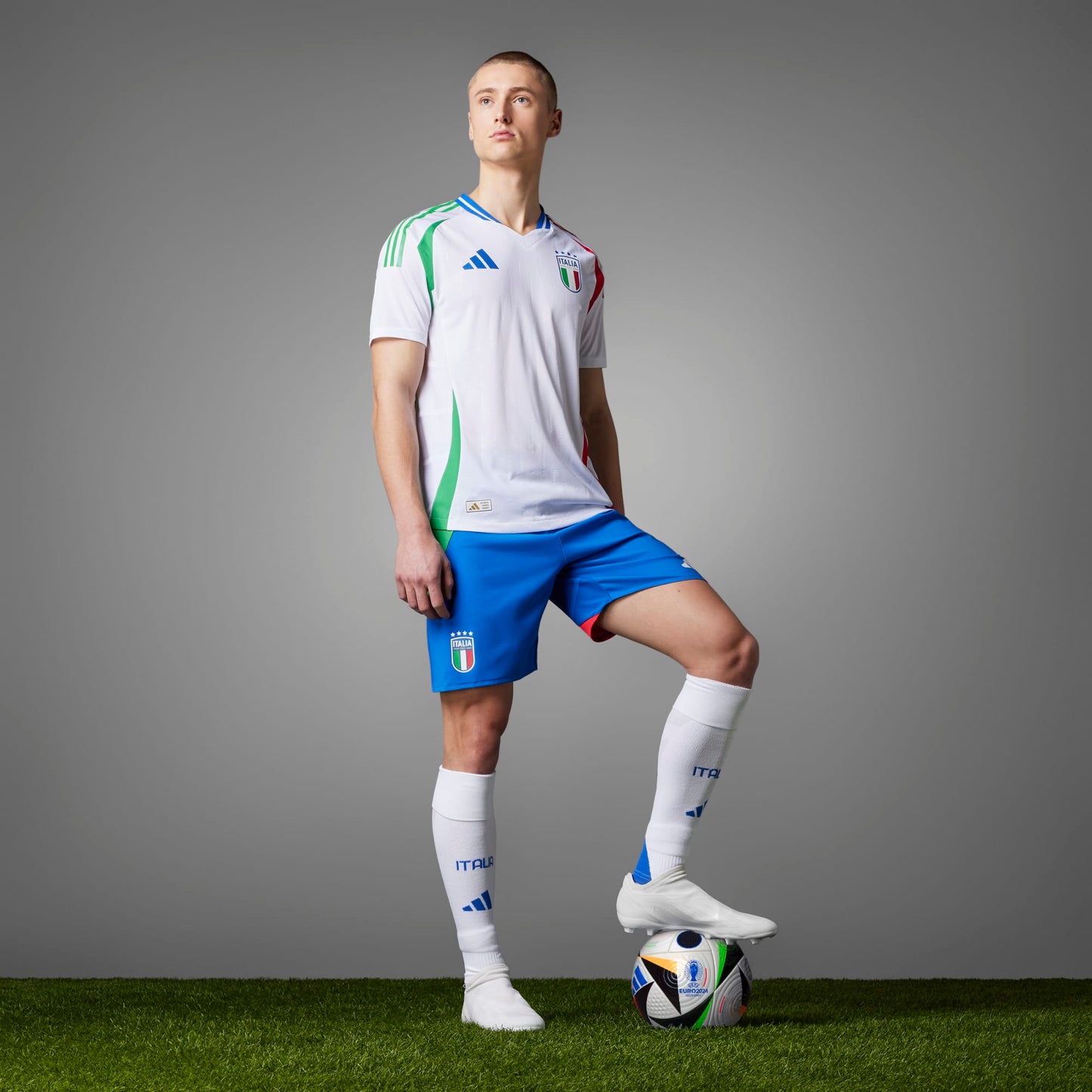 Adidas Men Adult Soccer Italy 2024 Authentic Away Jersey - White HEAT.RDY