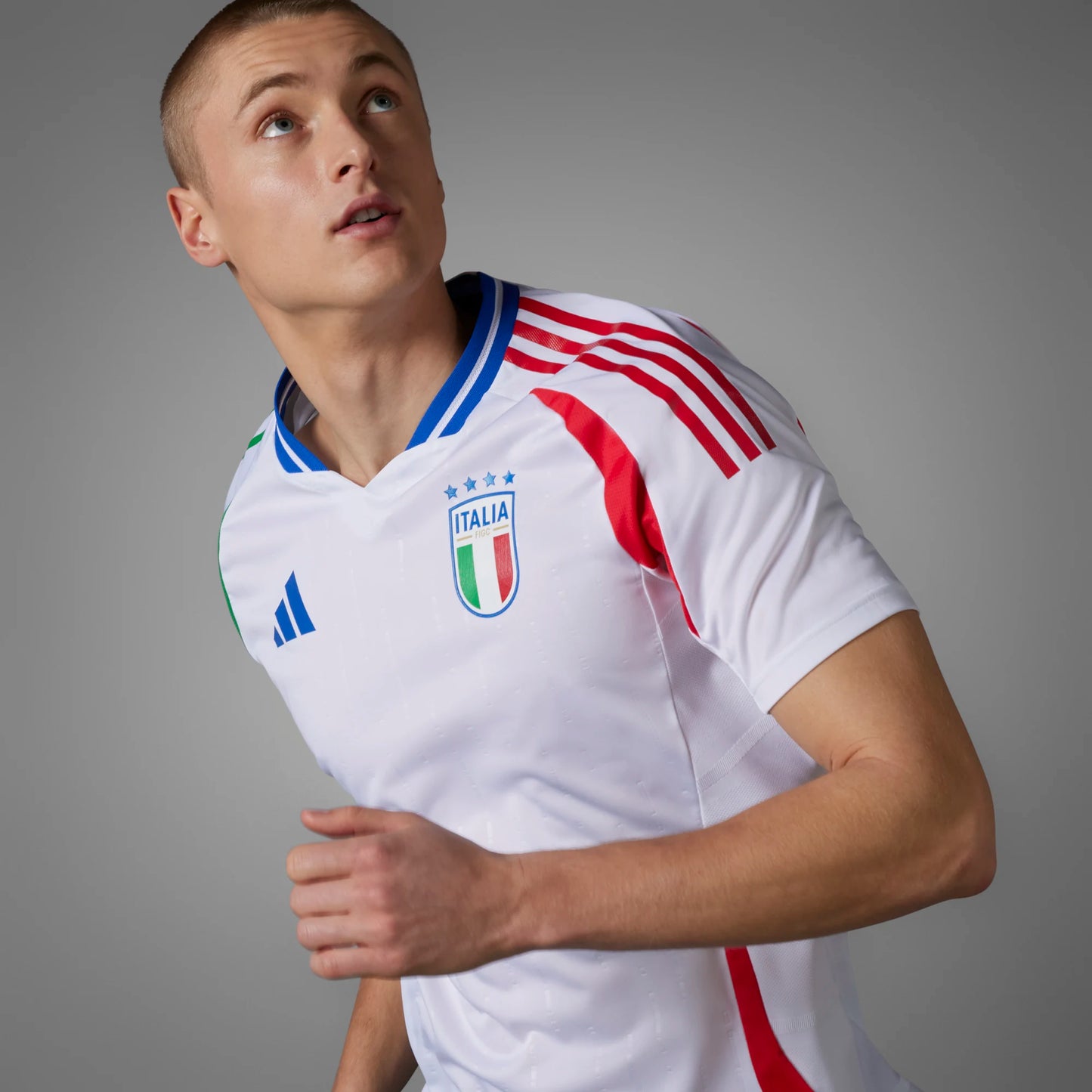 Adidas Men Adult Soccer Italy 2024 Authentic Away Jersey - White HEAT.RDY