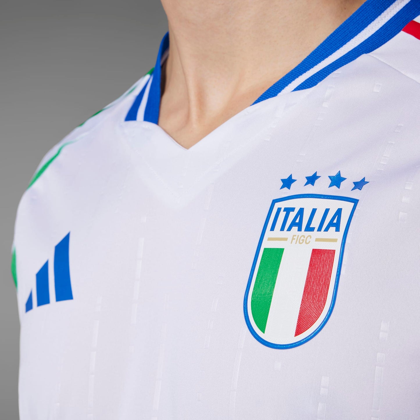 Adidas Men Adult Soccer Italy 2024 Authentic Away Jersey - White HEAT.RDY