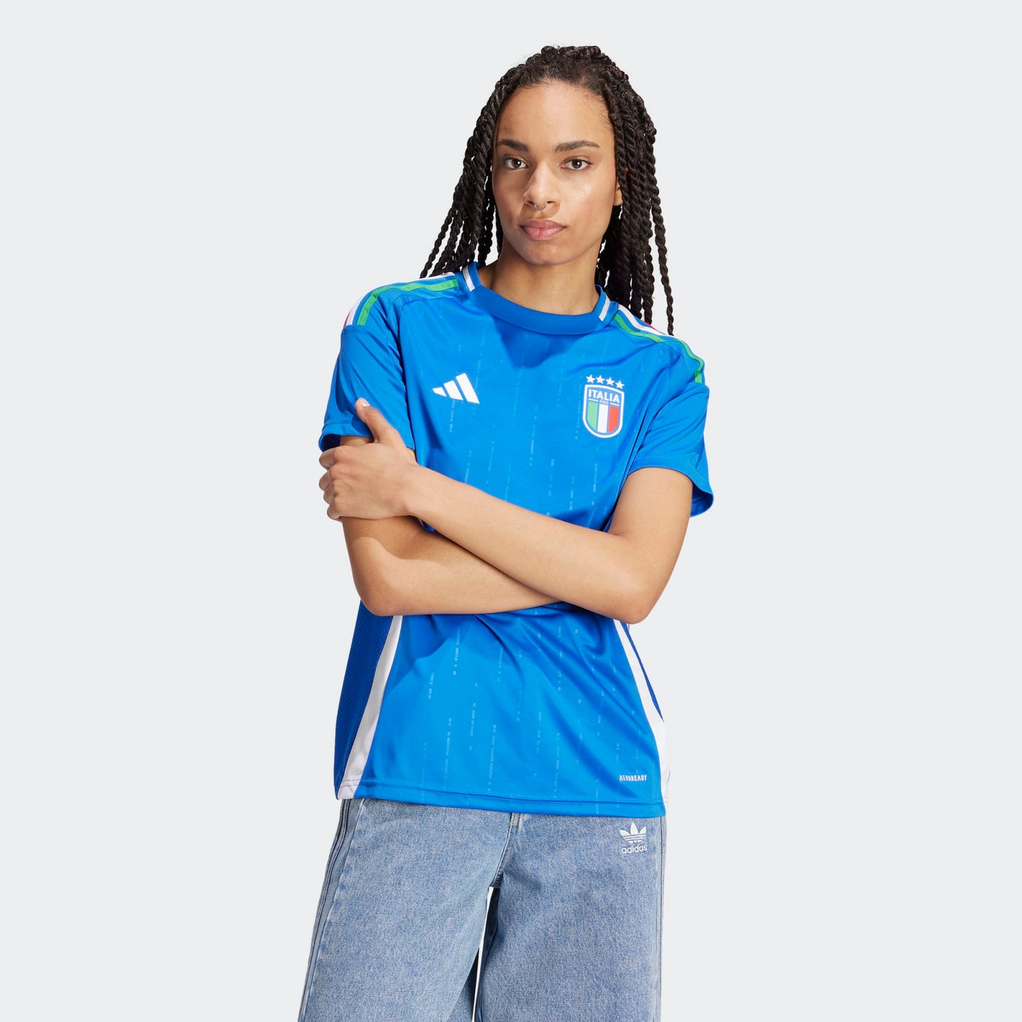 Adidas Women's Adult Soccer Italy 2024 Home Jersey - Blue