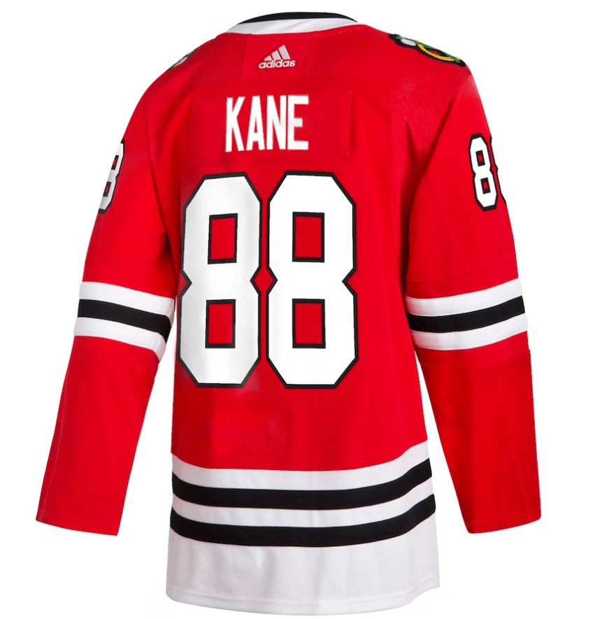 Man's Chicago Blackhawks Patrick Kane adidas Home Authentic Player Jersey  Red