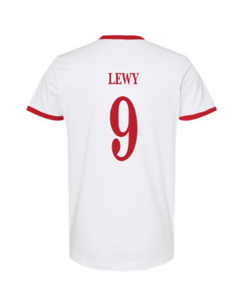 Lewy #9 T-Shirt Polska With Eagle Euro 2024 Soccer Poland Jersey Style