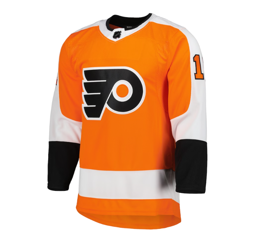 Men's Philadelphia Flyers Travis Konecny adidas Orange Home Primegreen Authentic Pro Player Jersey