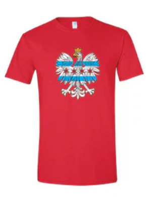 Polish Eagle T-shirt with Chicago Flag