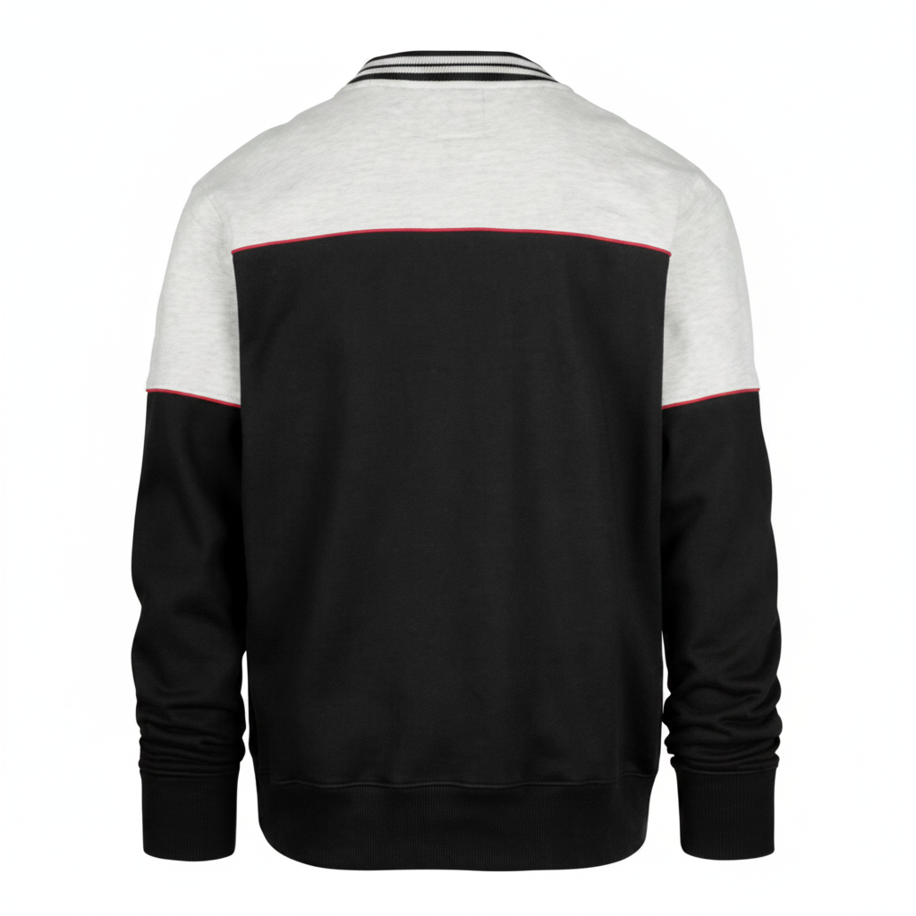 Chicago Bulls Flint Black Satin Crewneck Men's Sweater