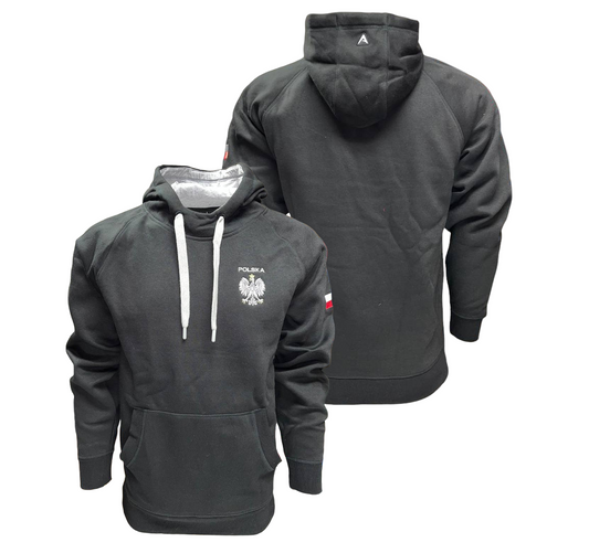 Polska Embroidered Hoodie - Eagle & Flag Design