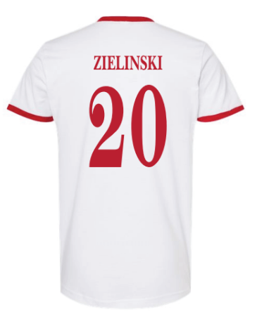 Zielinski #20 T-Shirt Polska With Eagle Euro 2024 Soccer Poland Jersey Style