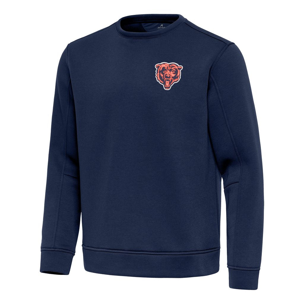 Men's Antigua Chicago Bears Navy Relevant Lightweight Pullover Sweatshirt