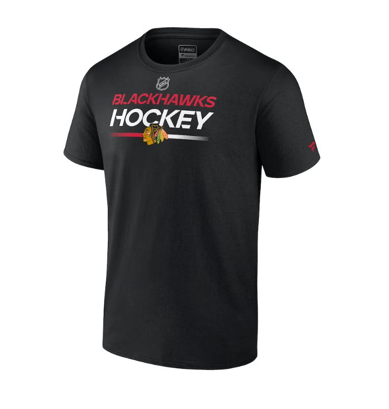 Chicago Blackhawks Fanatics Branded Authentic Pro Primary T-Shirt - Black