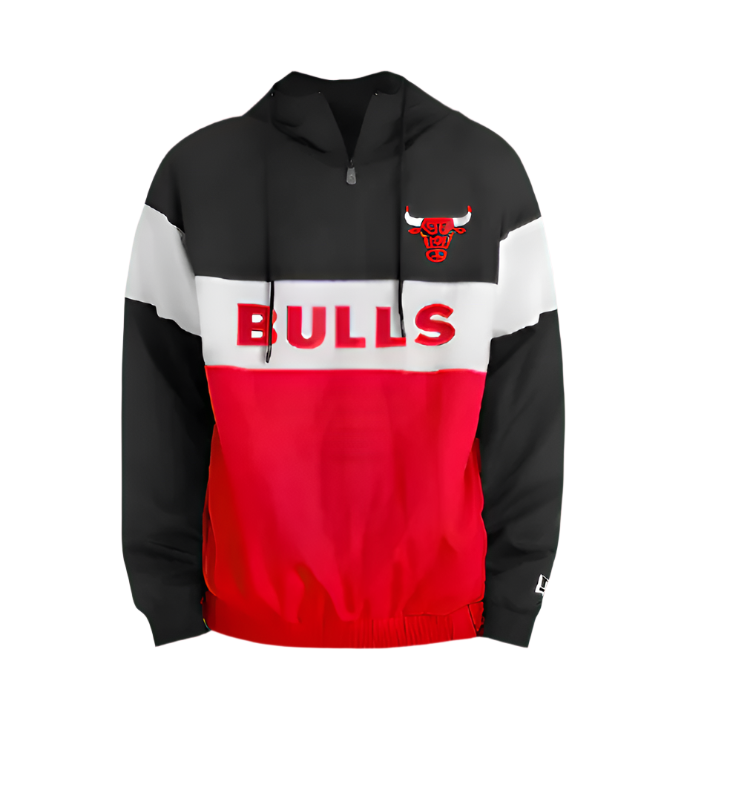Men's New Era Chicago Bulls Quarter Zip Jacket