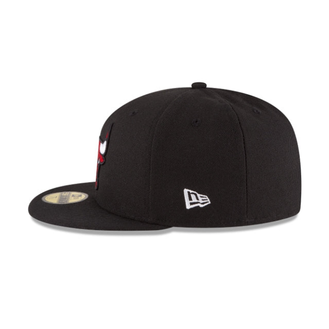 Team Color Black 59FIFTY Fitted Chicago Bulls