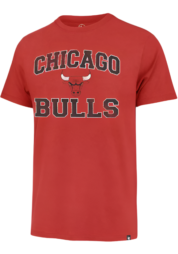 Chicago Bulls '47 Red Union Arch Franklin Short Sleeve Fashion T-Shirt